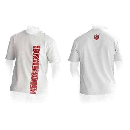 USAG U37180075G - T-shirt blanc 100 ans - Homme