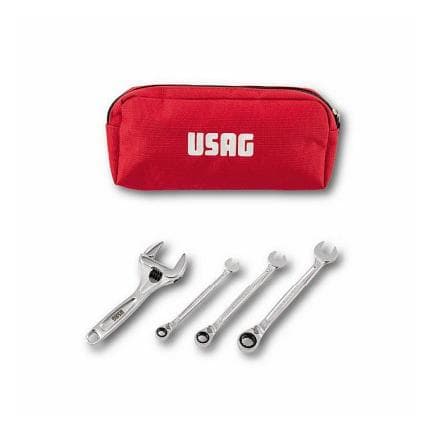 USAG U00070054 - Étui à outils avec clés à molette et clés à cliquet (4 pièces)