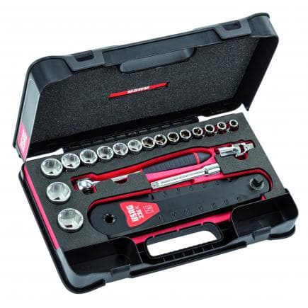 USAG U02360851 - Assortiment de cliquet, rallonge à chaine et douilles 20 pièces