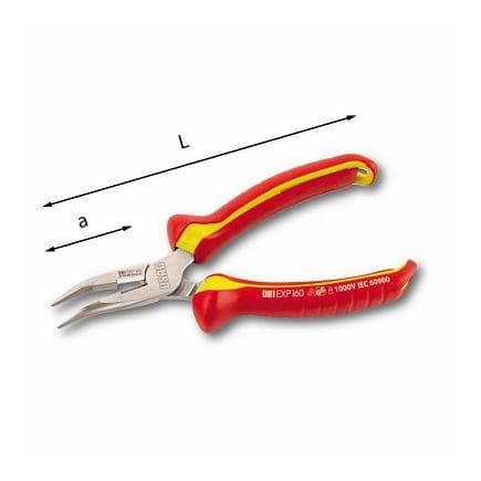 USAG U00810113 - PINCES ISOLÉES À BECS DEMI-RONDS, TRÈS LONGS, COUDÉS A 45°, 1000 V