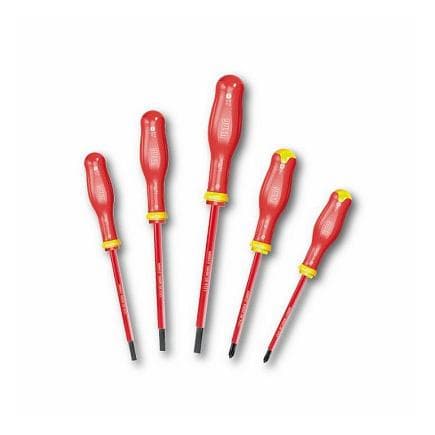 USAG U00910100 - Jeu de 5 tournevis pour vis à fente et vis cruciforme Phillips 1000 V