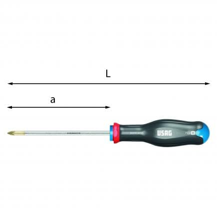 USAG U03240456 - TOURNEVIS POUR VIS CRUCIFORMES POZIDRIV®-SUPADRIV®