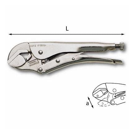 USAG U01360501 - Pince multiprise autobloquante à mâchoire inférieure articulée