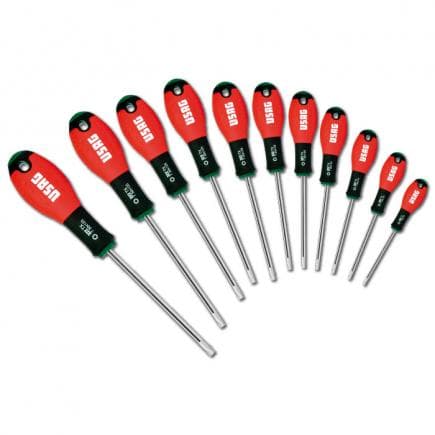 USAG U03220266 - Jeu de 11 tournevis torx