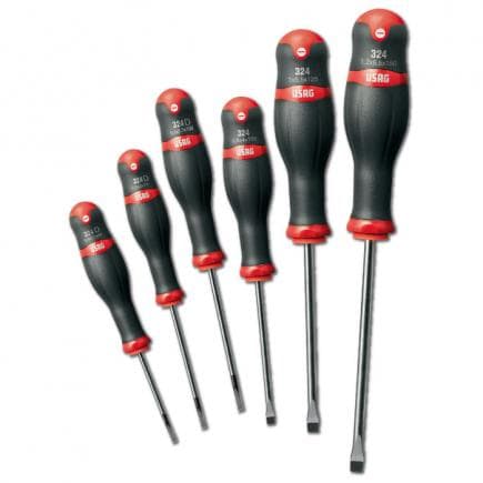 USAG U03240652 - JEU DE 6 TOURNEVIS POUR VIS À FENTE