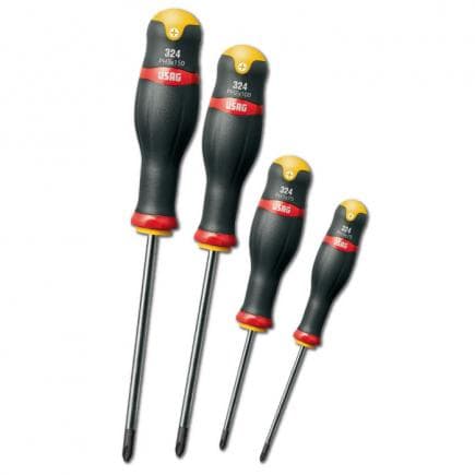 USAG U03240668 - JEU DE 4 TOURNEVIS POUR VIS CRUCIFORMES PHILLIPS®