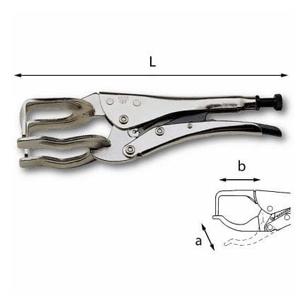 USAG U01370001 - Pince multiprise autobloquante à mâchoires à fourche
