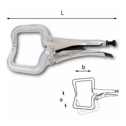 USAG U01390101 - Pince multiprise autobloquante à mâchoires col de cygne en aluminium