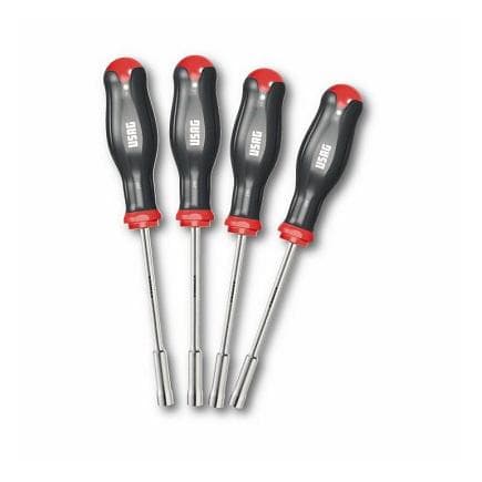 USAG U02990200 - Jeu de 4 clés à douille 6 pans avec manche
