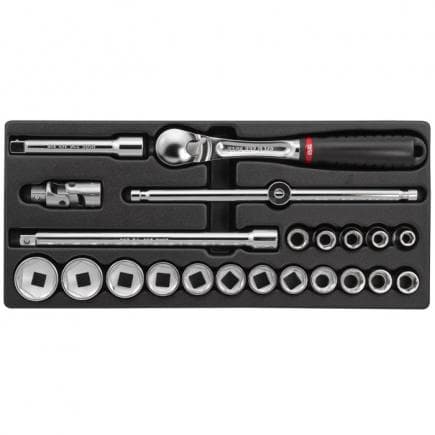 USAG U05190780 - Assortiment de cliquet et douilles (22 pièces)