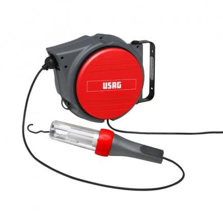 USAG U08890005 - Enrouleur de câble avec support de lampe