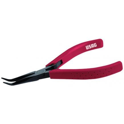 USAG U00170004 - Pince à becs demi-ronds, longs, coniques, coudés à 45°