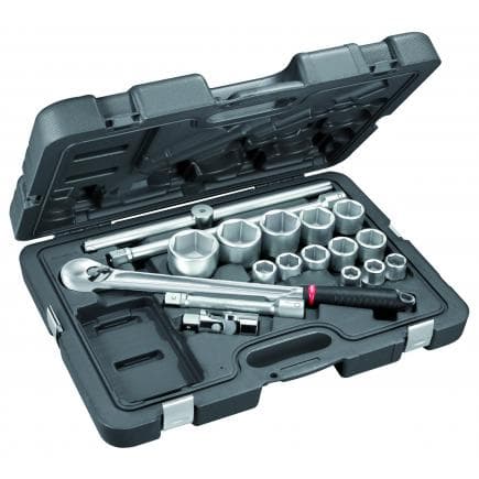 USAG U06050212 - Assortiment en coffret ABS de douilles 12 pans (18 pièces)