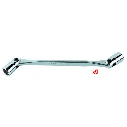 USAG U02970084 - Jeu de 9 clés à douilles articulées