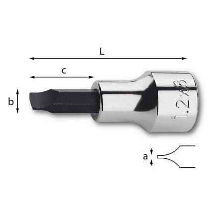 USAG U02311012 - Clé à douille 3/8'' pour vis à fente