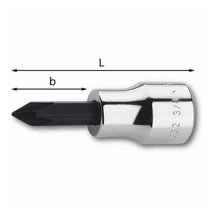 USAG U02320013 - Clé à douille 1/4'' pour vis cruciformes PHILLIPS®