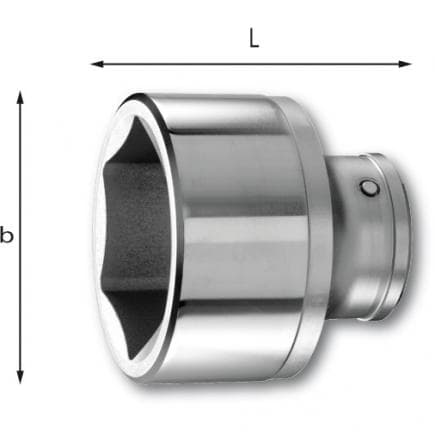 USAG U02354163 - Clé à douille 1'' à bouche hexagonale FULLCONTACT