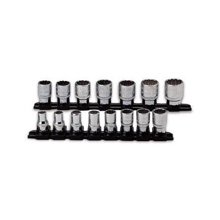 USAG U02359220 - Jeu de 15 clés à douille 1/2'' 6 pans