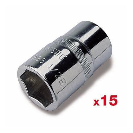 USAG U02359205 - Jeu de 15 clés à douille 1/2'' 6 pans