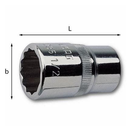 USAG U02352007 - Clé à douille 1/2'' 12 pans FULLCONTACT