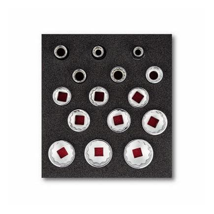 USAG U05190972 - Jeu de clés à douilles 12 pans en pouces (15 pièces)