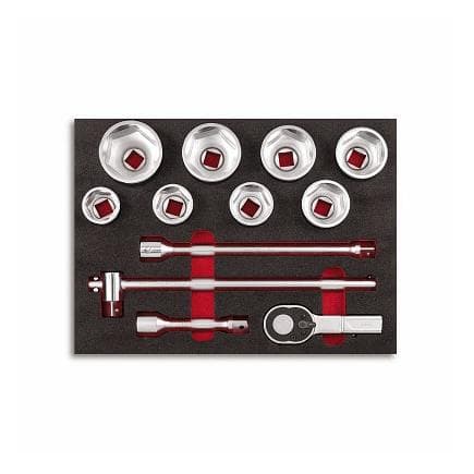 USAG U05190994 - Jeu de cliquet, douilles en pouces 6 pans et embouts (12 pièces)
