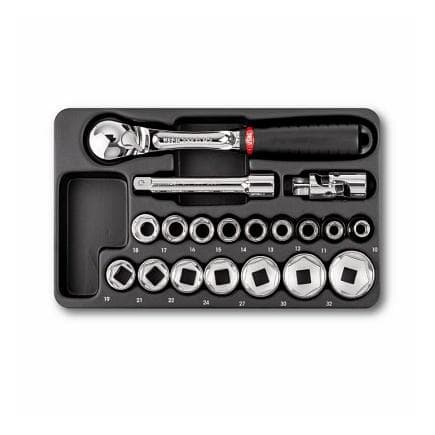 USAG U05190768 - Jeu de cliquet, douilles 6 pans et embouts (19 pièces)
