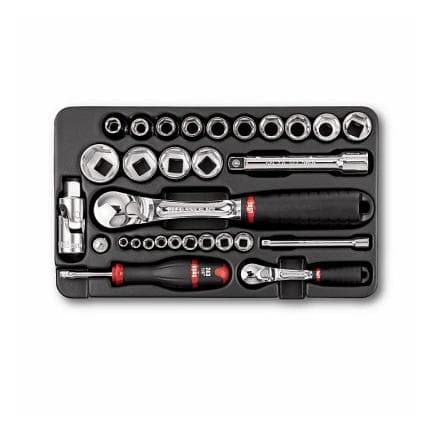 USAG U05190804 - Jeu de cliquet, douilles 6 pans et embouts (30 pièces)