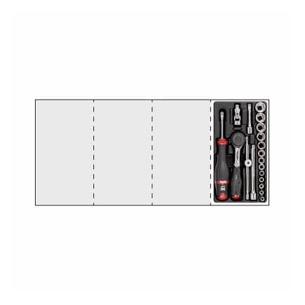 USAG U05190773 - Jeu de cliquet, douilles 6 pans et embouts (19 pièces)