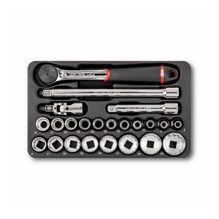 USAG U05190793 - Jeu de cliquet, douilles 12 pans et embouts (23 pièces)