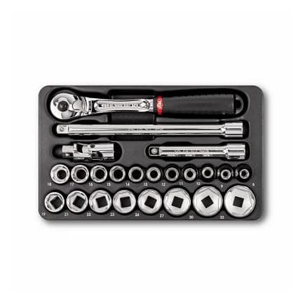 USAG U05190802 - Jeu de cliquet, douilles 6 pans et embouts (23 pièces)