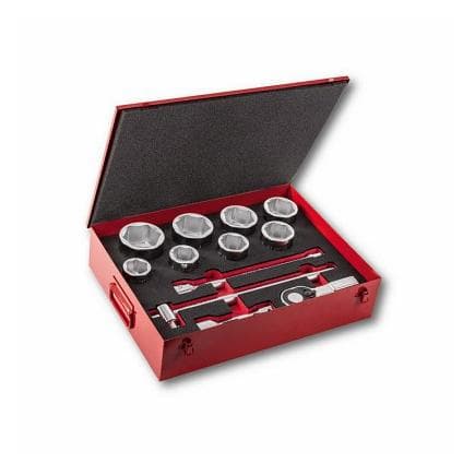 USAG U06120019 - ASSORTIMENT EN COFFRET DE TÔLE DE DOUILLES 6 PANS (12 PIÈCES)