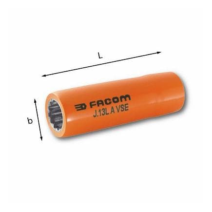 USAG U00980236 - CLÉS À DOUILLE LONGUES 12 PANS 1000 V