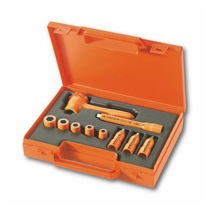 USAG U00980355 - ASSORTIMENT EN COFFRET DE DOUILLES 6 PANS 1000 V (10 PIÈCES)