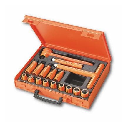 USAG U00980156 - ASSORTIMENT EN COFFRET DE DOUILLES 12 PANS 1000 V (17 PIÈCES)