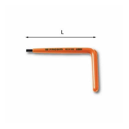 USAG U00990163 - CLÉS MÂLES 6 PANS COUDÉES POUR VIS SIX PANS CREUX 1000 V