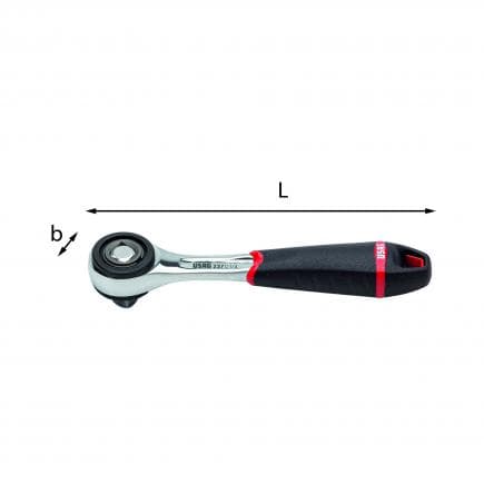USAG U02370053 - Cliquet 1/4'' avec carré d'entraînement coulissant