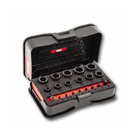 USAG U04580312 - Assortiment d'extracteurs pour vis et écrous 6 pans endommagés (20 pièces)