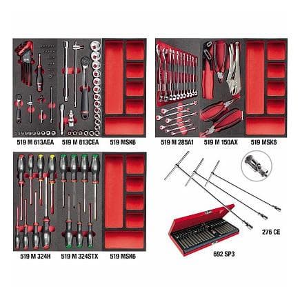 USAG U04950623 - Assortiment de réparation automobile (149 pièces) - 3 tiroirs