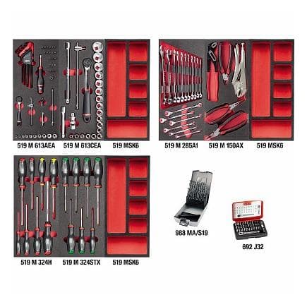 USAG U04950622 - Assortiment industrie (157 pièces) - 3 tiroirs