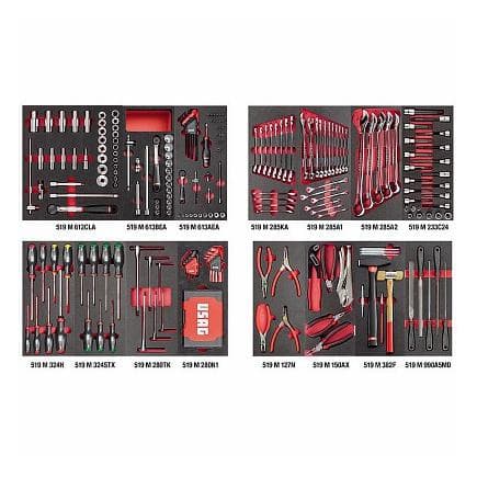 USAG U04950023 - Assortiment pour la maintenance (318 pièces) - 4 tiroirs