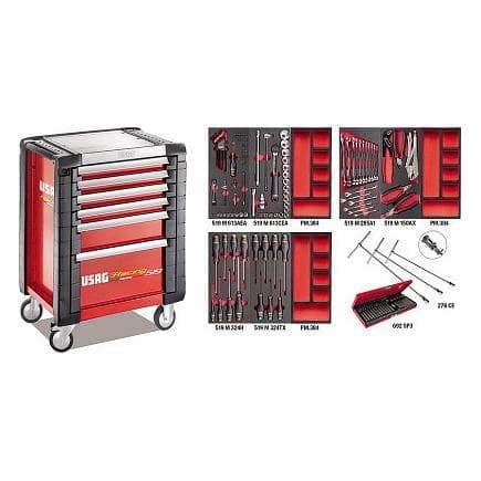 USAG U05198023 - RACING ROLLER CABINET WITH AUTOMOTIVE ASSORTMENT (149 PCS.)