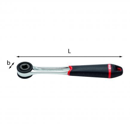 USAG U02370047 - Cliquet avec carré d'entraînement femelle 1/2"