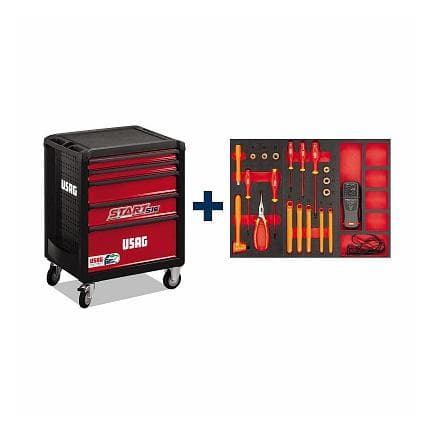 USAG U05168024 - Chariot Start avec assortiment de maintenance pour voitures hybrides et électriques (20 pièces)