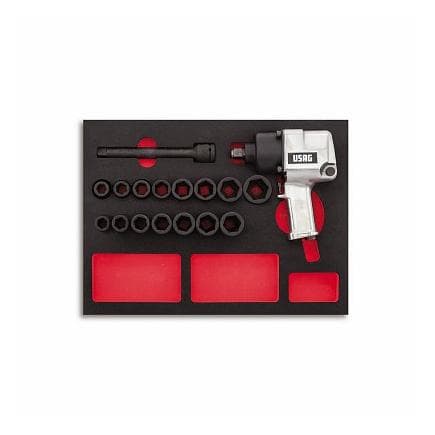 USAG U05191000 - 3/4 "screwdriver, sockets and accessories in foam module