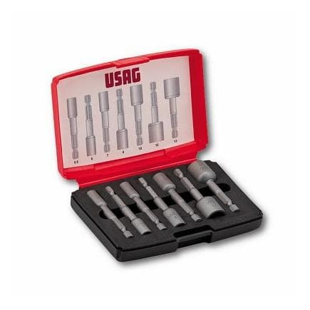 USAG U06640015 - ASSORTIMENT D'EMBOUTS MAGNÉTIQUES À DOUILLES POUR VIS 6 PANS (7 pièces)