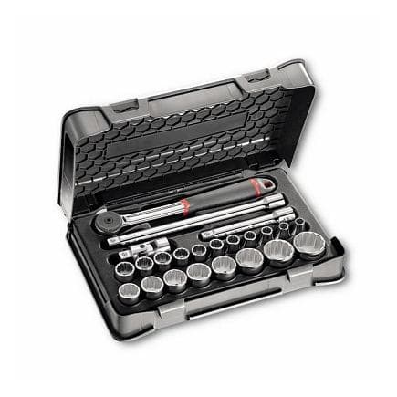 USAG U06060301 - Assortiment en coffret ABS de douilles 12 pans (23 pièces)