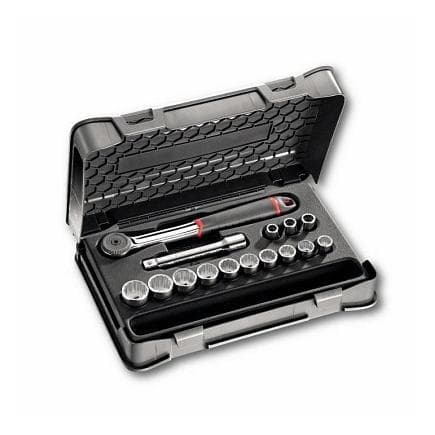 USAG U06040301 - Assortiment en coffret ABS de douilles 12 pans (15 pièces)