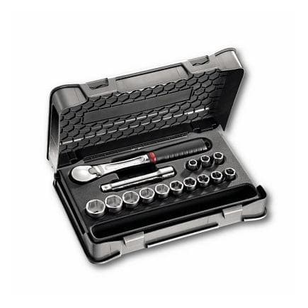 USAG U06040304 - Assortiment en coffret ABS de douilles 6 pans (15 pièces)