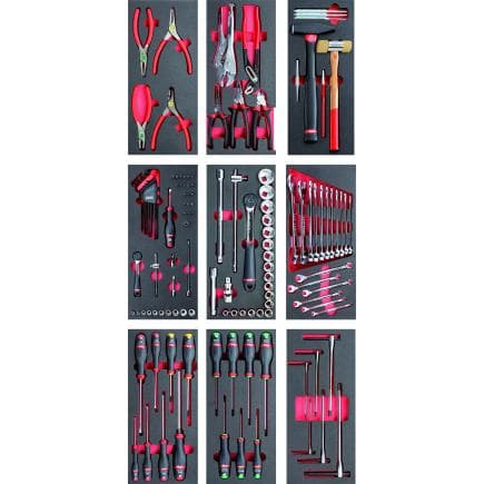 USAG U04958004 - Assortiment INDUSTRIE (122 pièces) - 3 tiroirs